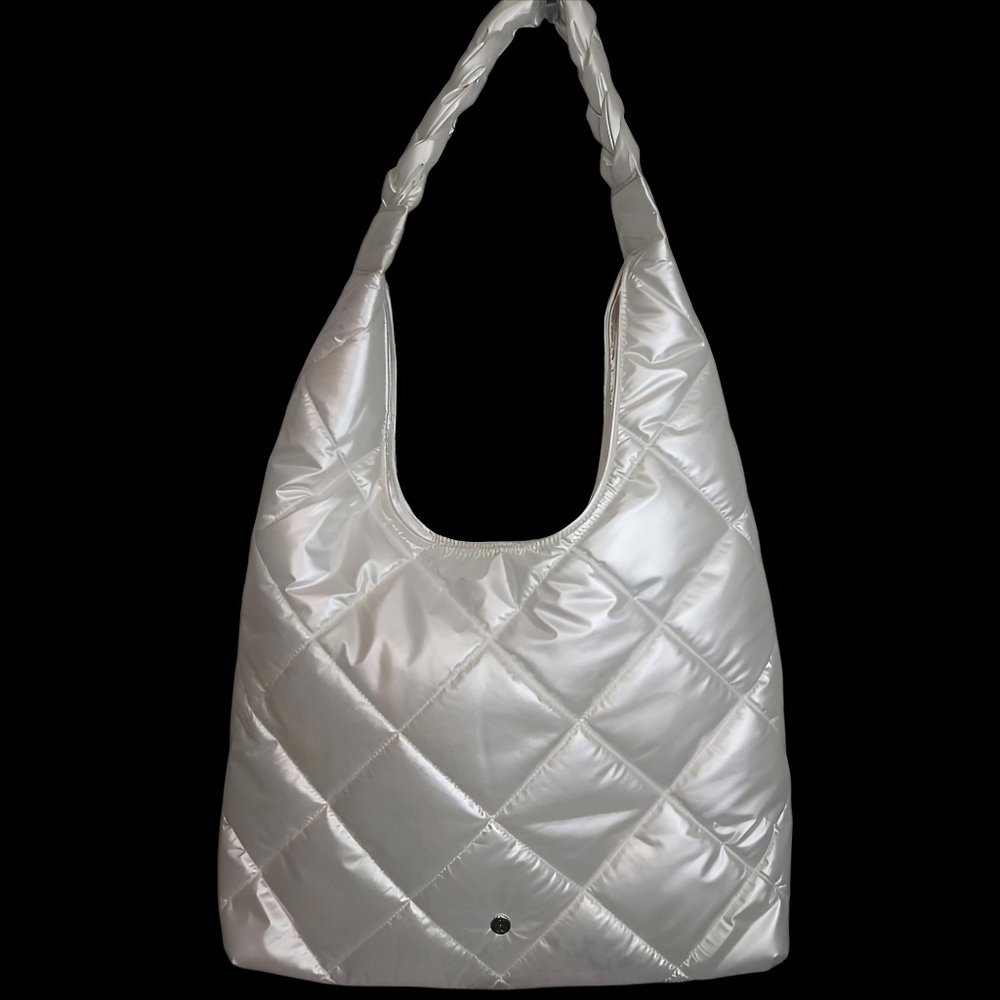 House Of Harlow 1960 White Quilted Boho Bag Purse